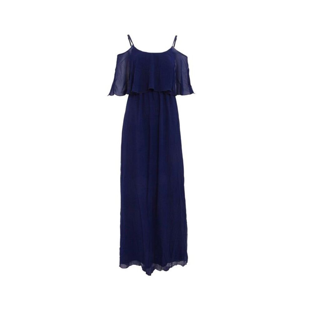 Girls On Film Womens/Ladies Motion Cold  Maxi Dress / Navy